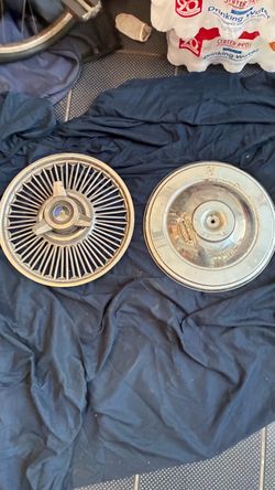 Antique hubcaps