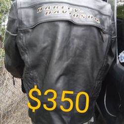 Xl Leather Jacket Harley Davidson Black 
