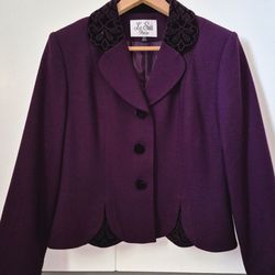 Le Suit Petite Blazer and Skirt