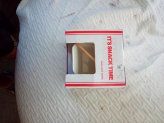 Ceramic Take-out Box w/Wooden Chopsticks