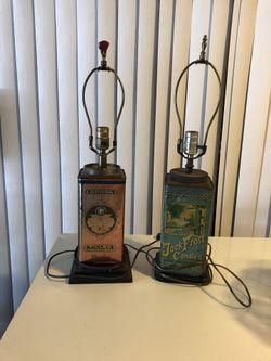 Vintage tin lamps