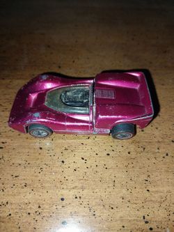 Vtg Original 1968 Red Lines Hot Wheels MCLAREN M6A ROSE🌹 Mattel Inc