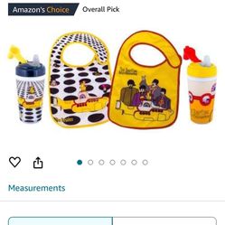 The Beatles Baby Feeding Gift Set with Sippy Cups and Bibs