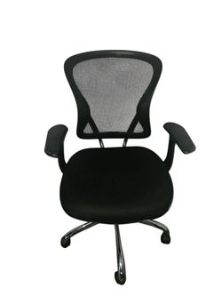 Black Mesh Office Chair with Chrome Base