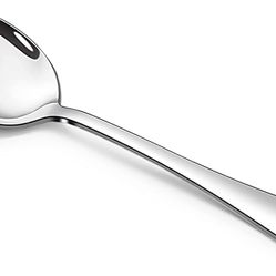 12-Piece Teaspoons Pack, Stainless Steel Dessert Spoon Set of 12 (Silver 6.7 Inches)