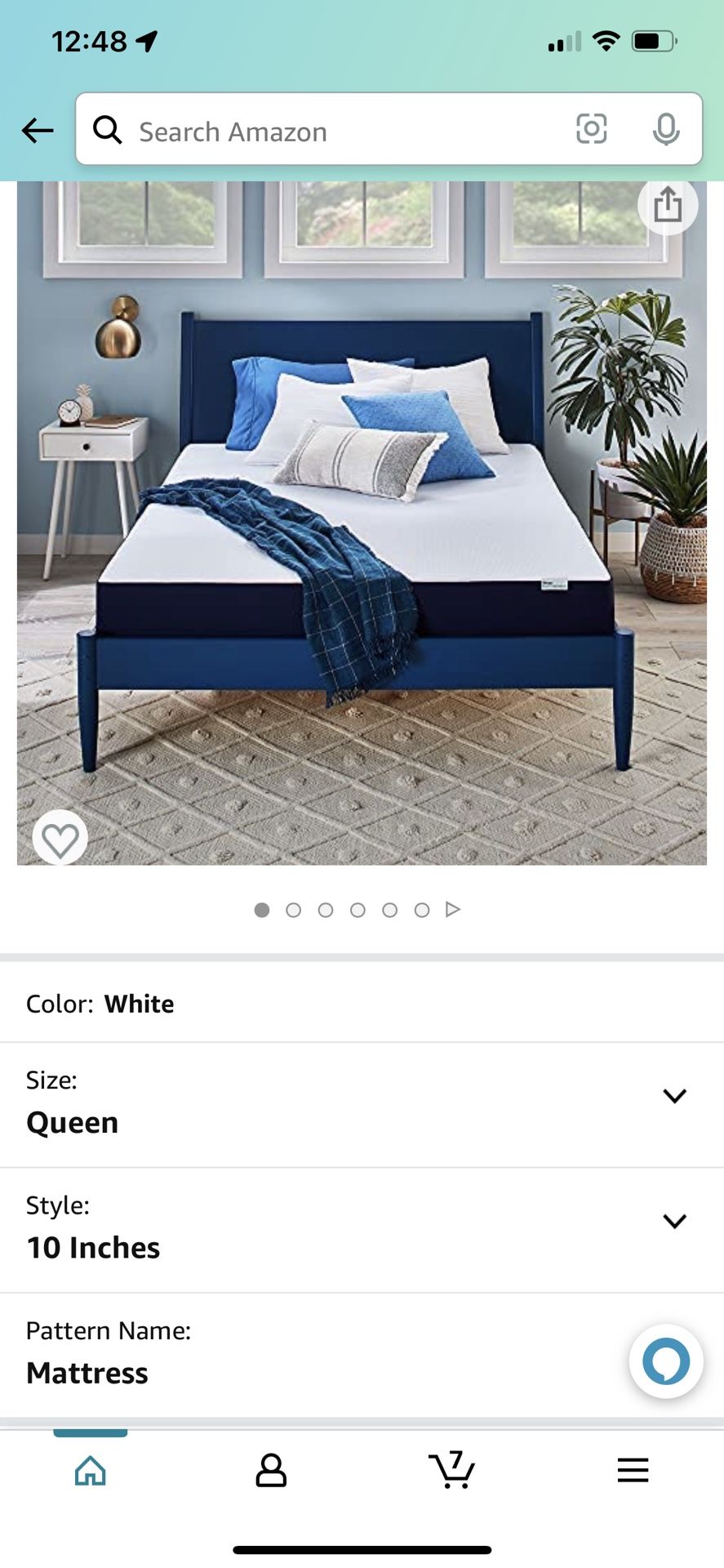 Sleep Innovations Marley Cooling Gel Memory Foam Mattress, 10 Inches, Queen