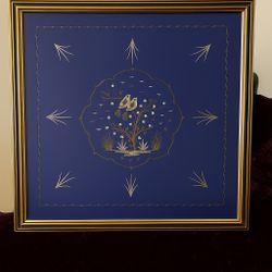 ✨ Rare Hand-Embroidered Zardozi Wall Art – 36” Statement Piece! ✨