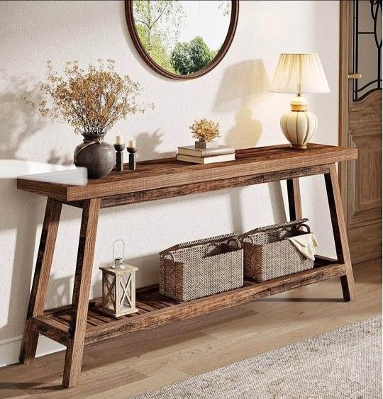 MP0889.  Wood Console Table, Farmhouse Sofa Table Entryway Table