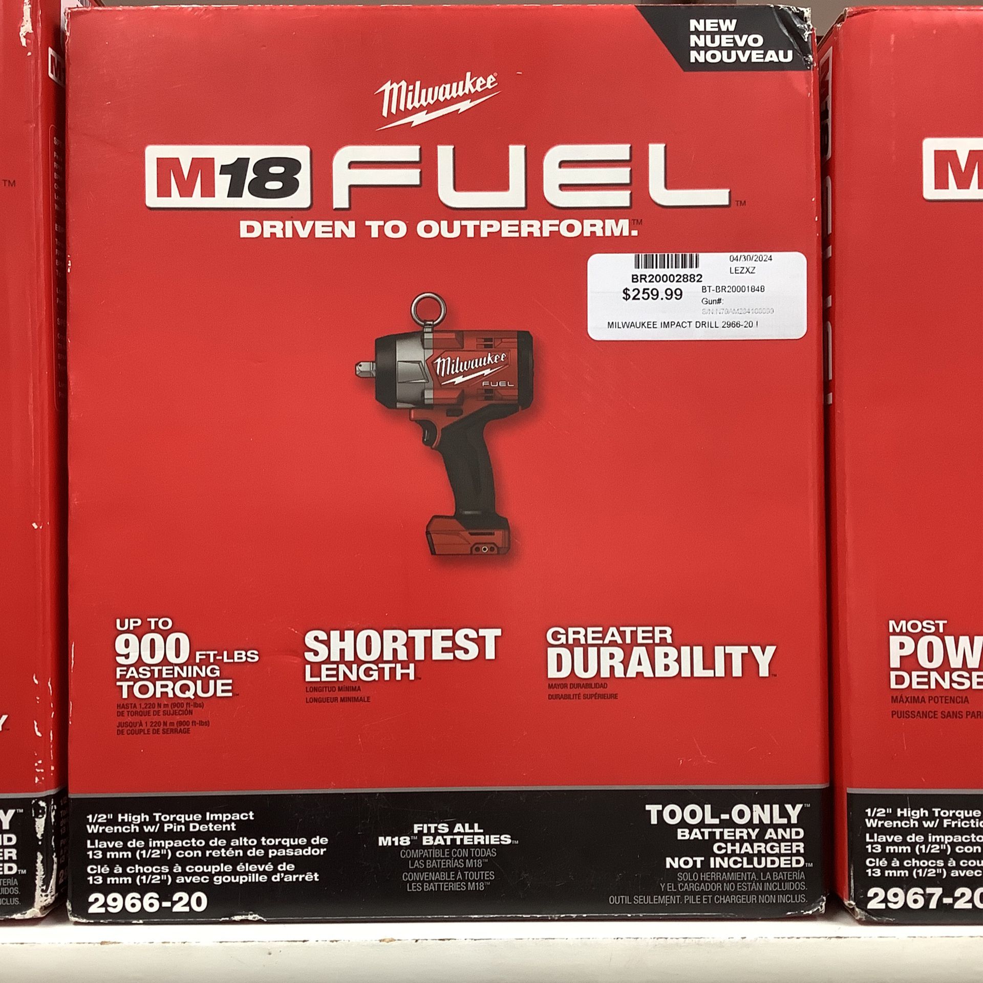 NEW Milwaukee 1/2” High Torque Impact Wrench TOOL ONLY
