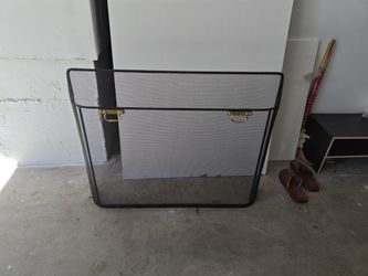 Fireplace Screen with Brass Handles