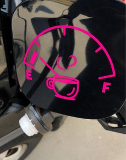 Coffee Fuel Gauge Vinyl Decal Sticker