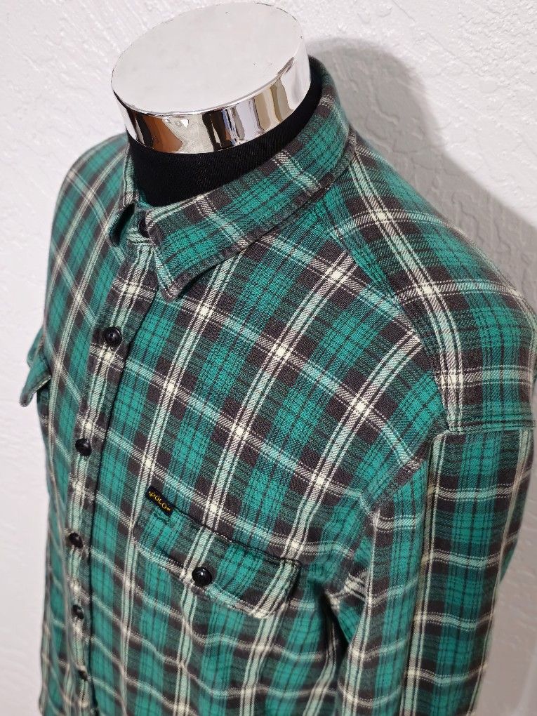 Vintage Polo Country Dry Goods Ralph Lauren Plaid Shirt Flannel L RRL Sport 90s