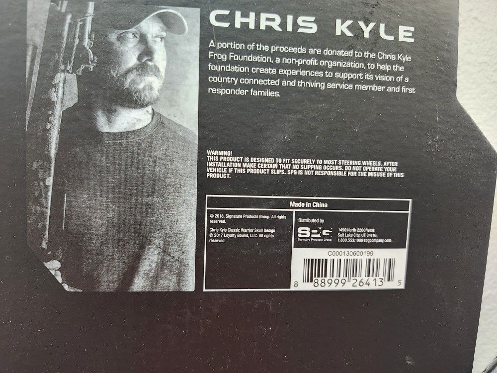 UNIVERSAL STEERING WHEEL COVER- CHRIS KYLE