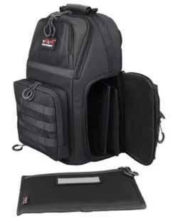 Val-R 3 Pistol Range Backpack W/3 Gun Cases Tactical Heavy Duty Black