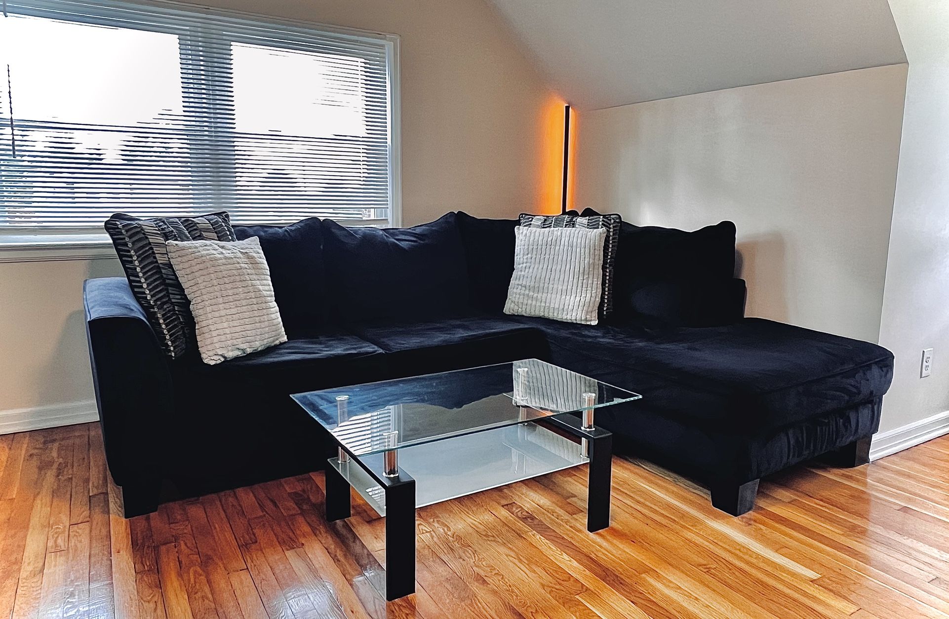Black Couch & Coffee Table