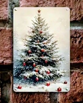 Christmas Tree Metal Wall Decor