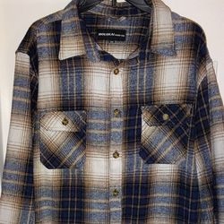 MOLOKAI SURF CO. - FLANNEL SHIRT, NAVY, XL-2XL