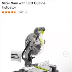 Exclusive RYOBI 14 Amp Corded 10 in. Compound Miter Saw with LED Cutline Indicator