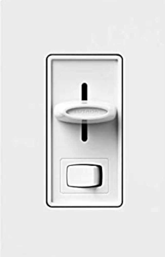 Two Lutron S-600P-WH 600-Watt Skylark Single-Pole Dimmer, White