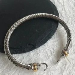 David Yurman DY 5mm Sterling Silver Buckle Bracelet5mm