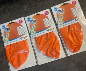 GEMAR Standard Latex Balloons Orange (1 Piece) Round 31"