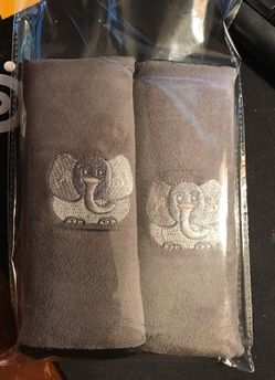 Elephant grey seat belt covers