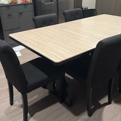 Wooden Table For Sale Including 6 Chairs