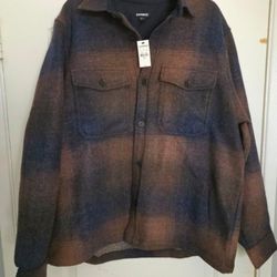 Men's Express Flannel XL Jacket New