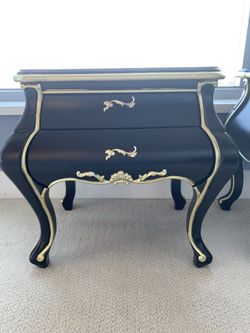 2 SETS Night Stands Table - Pine wood French style