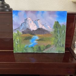 Mountain Scene Oil Painting