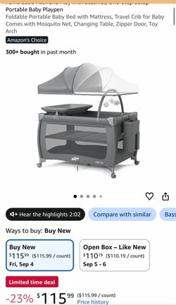 Portable Baby Pack and Play with Bassinet Brand New