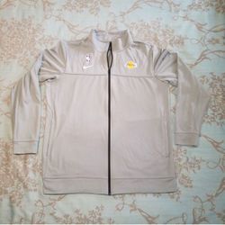 Nike NBA LA Lakers Dri-Fit Player Issued Track Jacket Gray Men Size XL