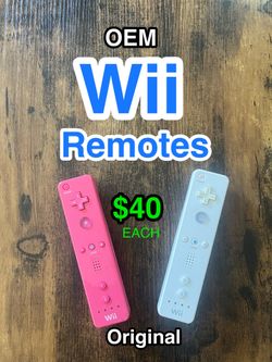 OEM Nintendo Wii Remotes • Original Wireless Motion Controllers