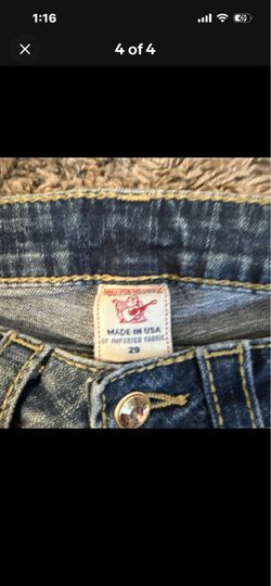 True Religion Women's Blue Medium Wash Denim Skinny Jeans 5-Pocket Logo