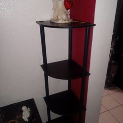 Black Corner Shelf Plant Stand