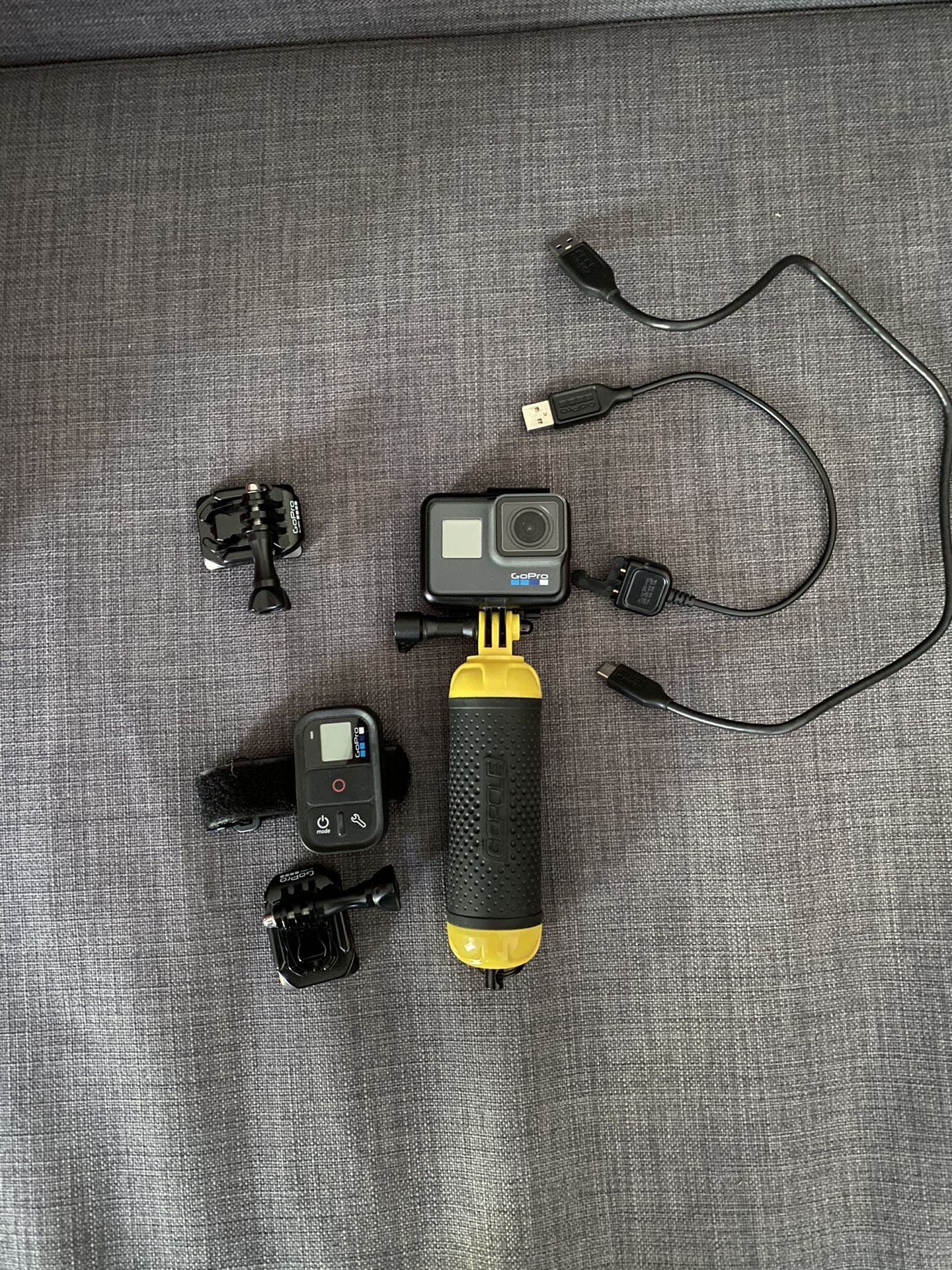 GoPro hero 6 with remote and accessories