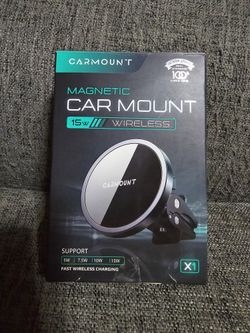 Carmount Magnetic Car Mount Wireless 15w Charger 