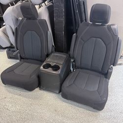 BRAND NEW BLACK CLOTH BUCKET SEATS WITH CONSOLE 