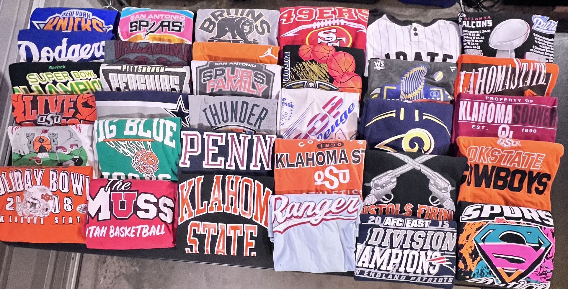 Lot Of 33 Sports Shirts