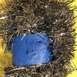 Garland Vintage Silver Tinsel 
