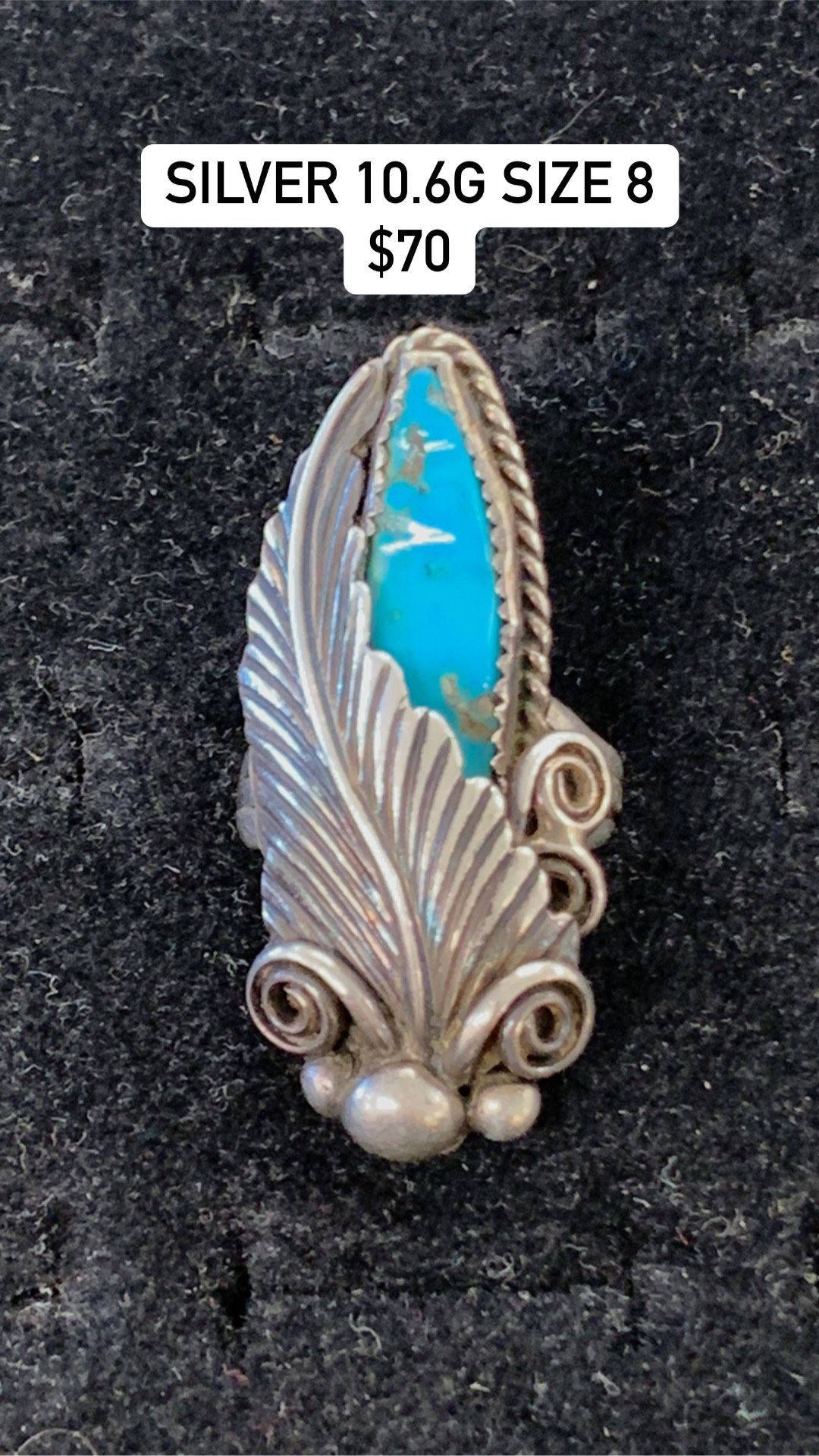 Silver & Turquoise Ring #25679