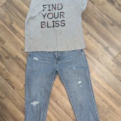 Old Navy jeans + Dip t-shirt bundle