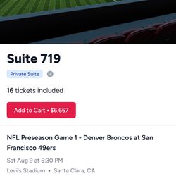 2 49ers Suite Tickets 