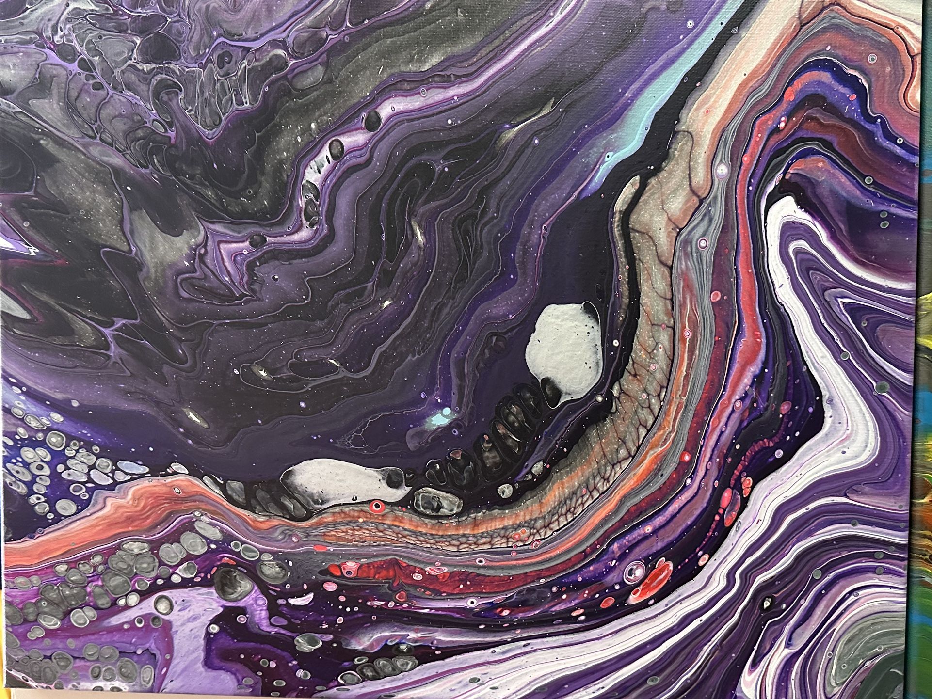 Acrylic Pour Paintings on Canvas - 16” x 20”