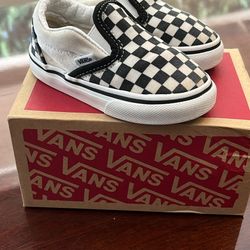Toddler Checkered Vans: ( 5c) Gently Used/washed