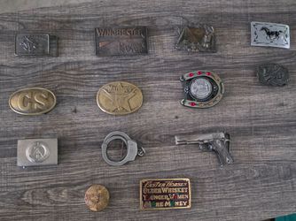 Vintage Belt Buckle Collection – 12 Pieces