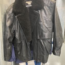 Designer Leather Bomber Jacket 