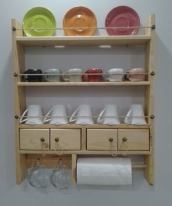 wooden shelf, shelf, kitchen