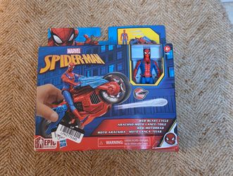 Marvel Spider-Man Web Blast Cycle Action Figure Vehicle Toy Set New Sealed Box Epic Hero