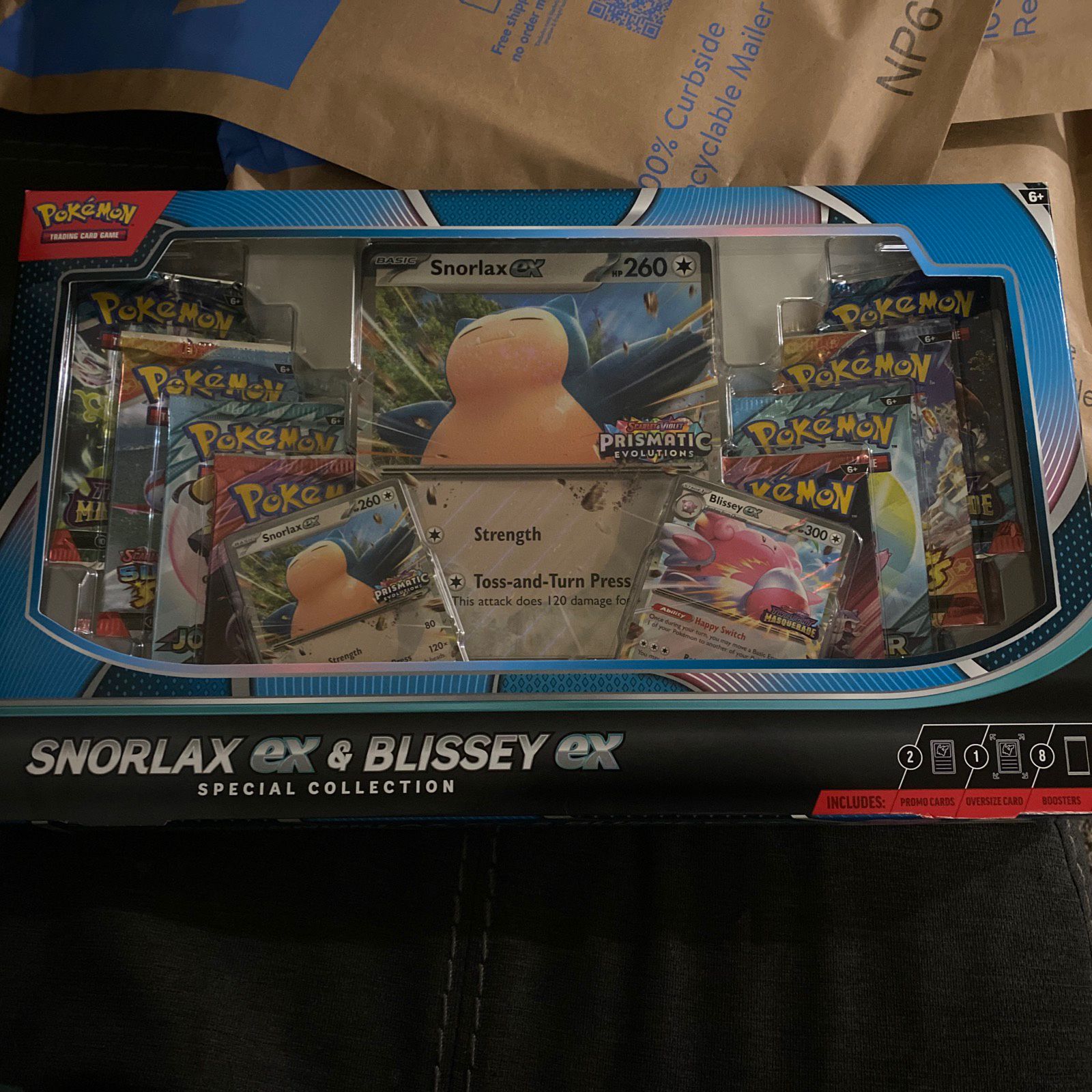 NEW Pokemon Trading Card Game Snorlax ex and Blissey ex Special Collection Box